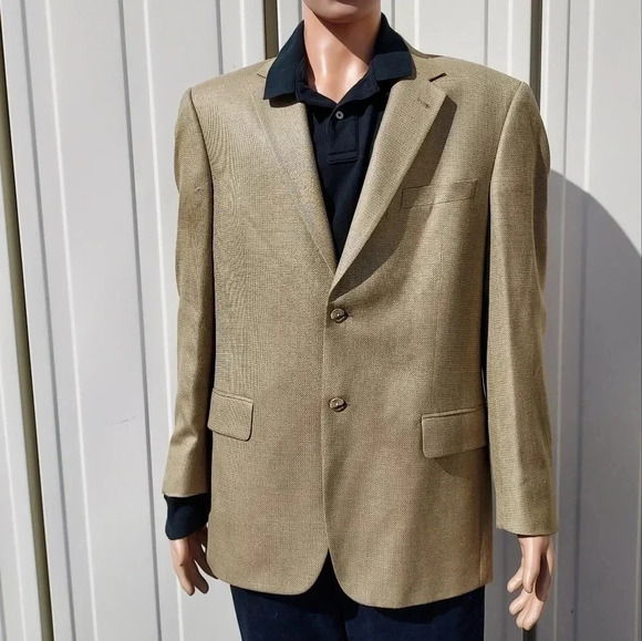 Joseph Abboud Mens Suit Jacket Lihht Brown 41R - Picture 6 of 9